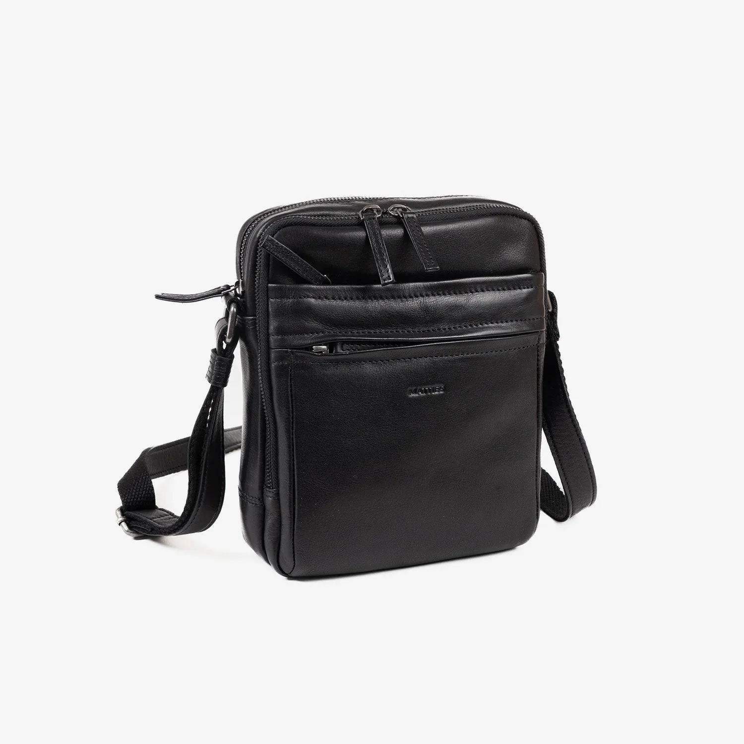 Bolso Hombre piel (19x24 cm) Matties Cow Silky Negro
