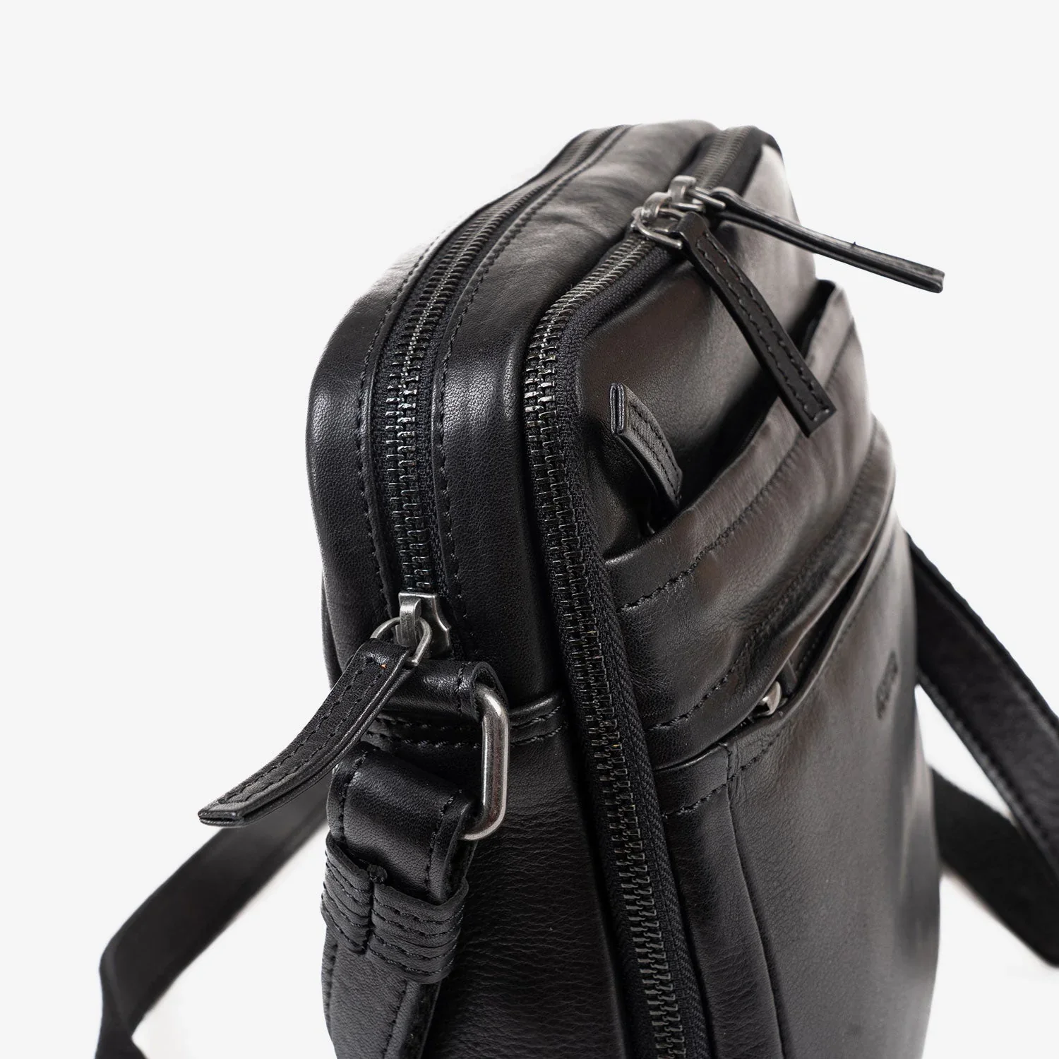 Bolso Hombre piel (19x24 cm) Matties Cow Silky Negro - Imagen 4